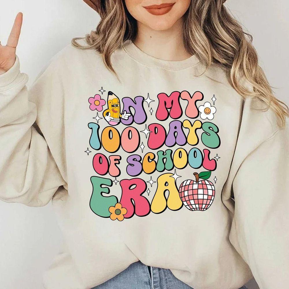 Retro Groovy 100 Days Of School Teacher Vuitino Apparel